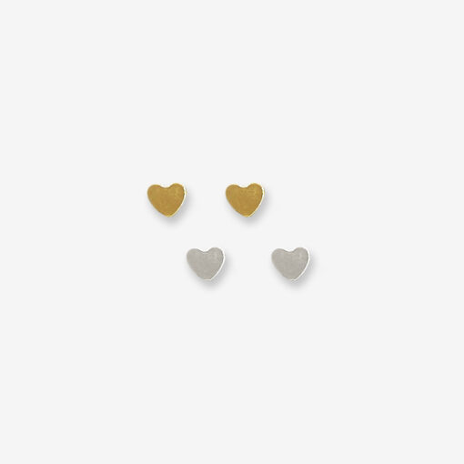 Heart stud earrings
