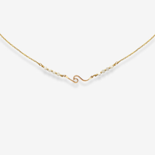 Freewave Choker Halskette - Gold - Variante 2 (Mondstein)
