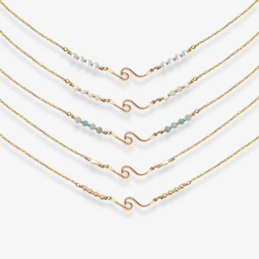 Freewave Choker Halskette - Gold